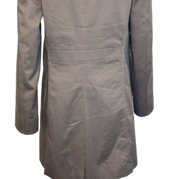 Talbots EUC Women’s Hidden Button Gray/Brown Trench Coat Size-M - Picture 5 of 11